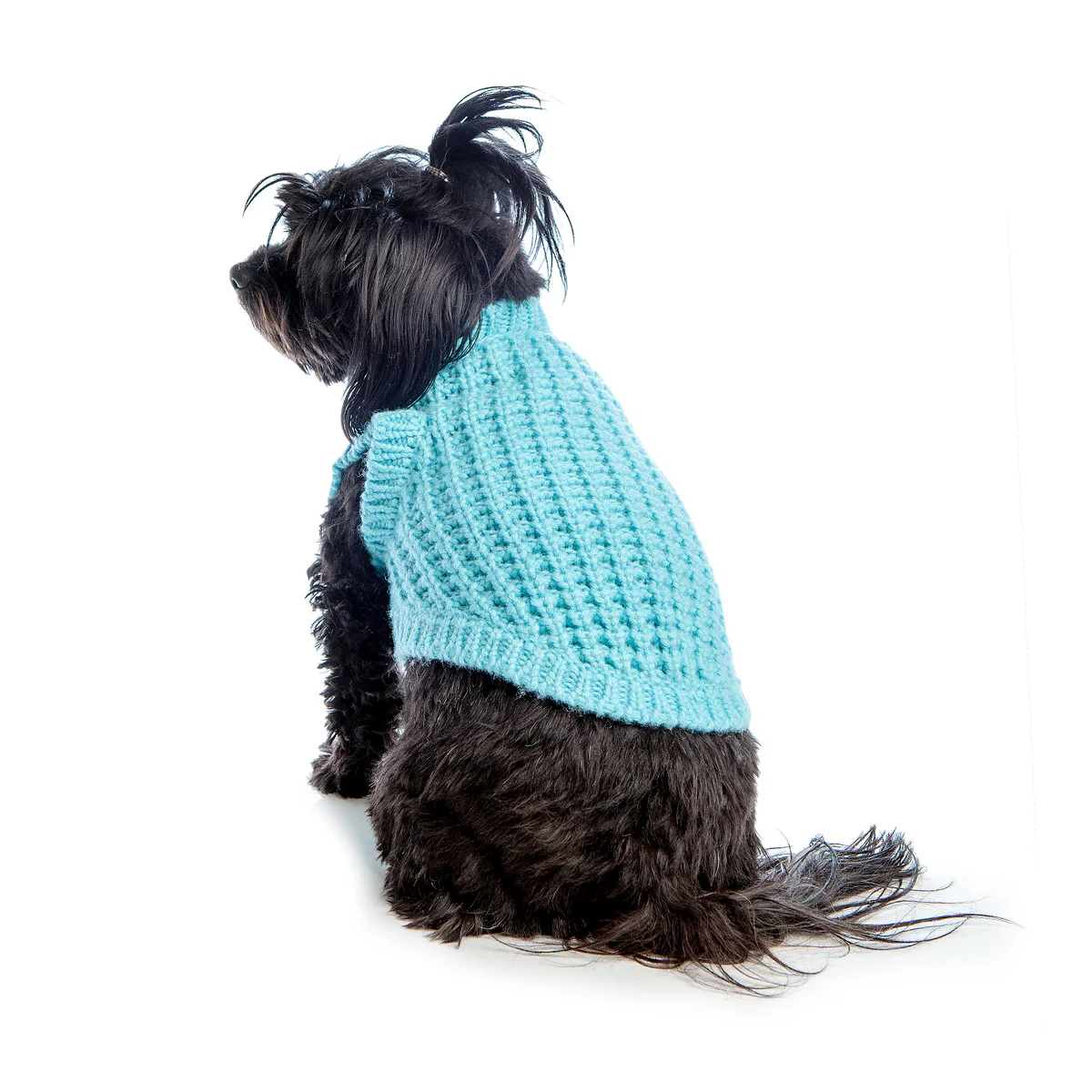 DNY | Chunky Knit Sleeveless Sweater in Sky Blue - Image 4