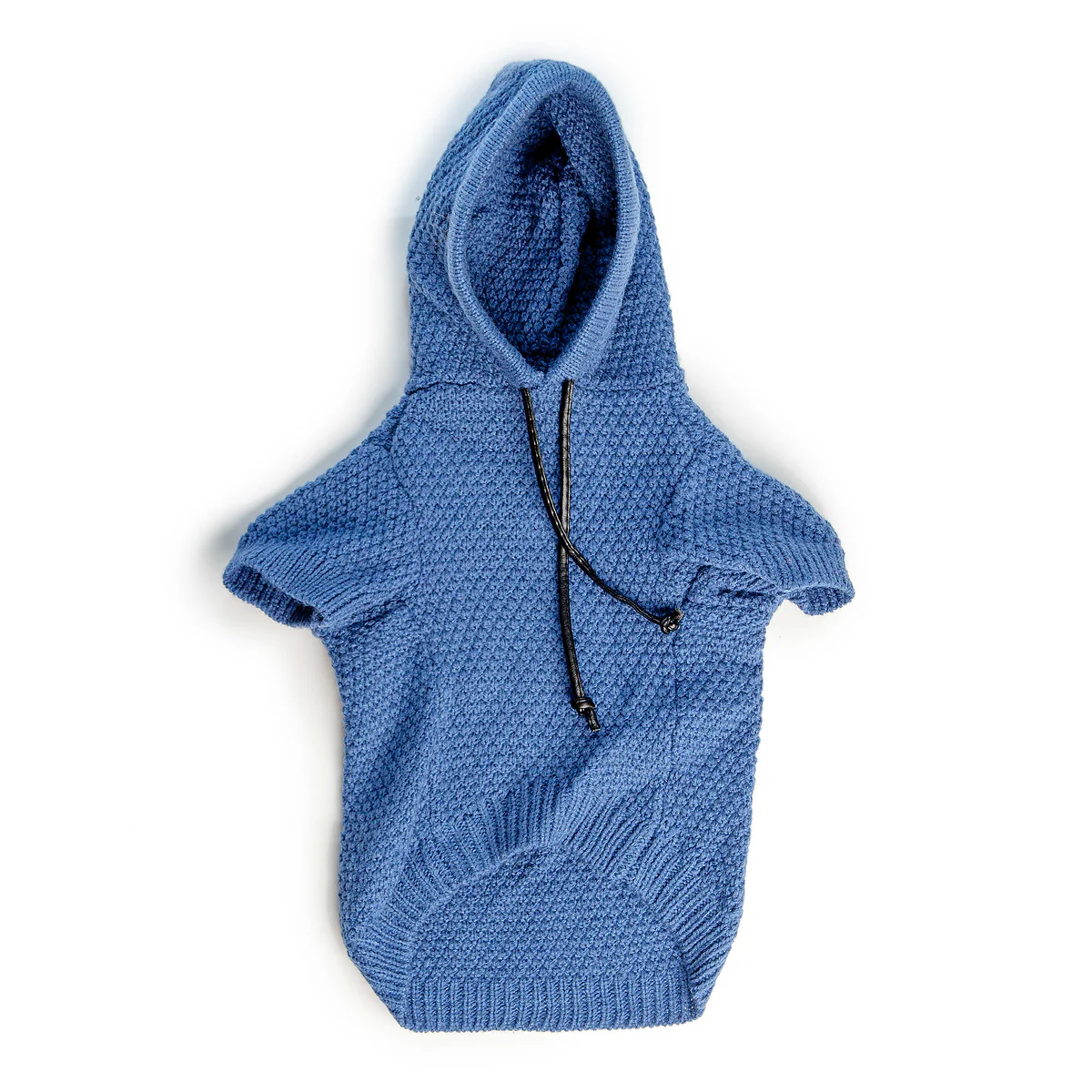 DNY | Fine Knit Beach Hoodie in Sea Blue - Image 2