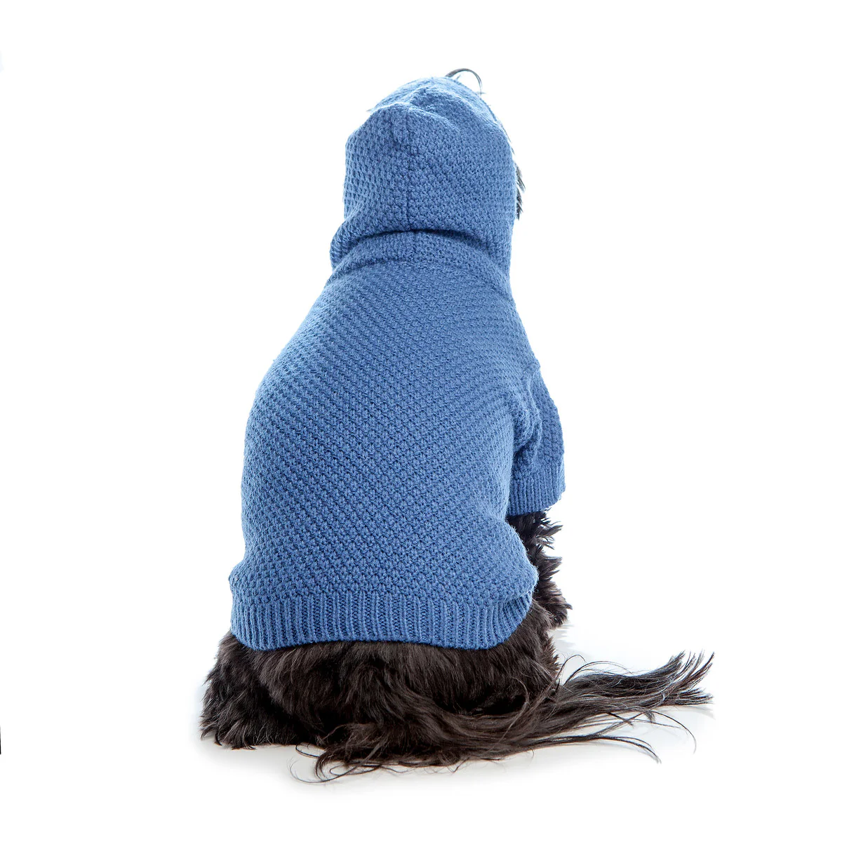 DNY | Fine Knit Beach Hoodie in Sea Blue - Image 4