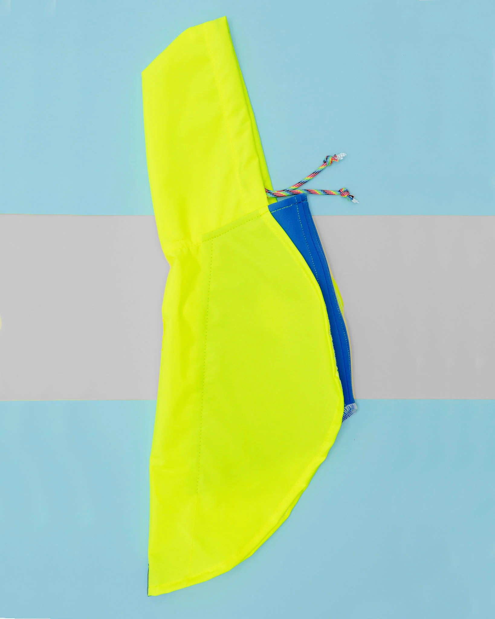 Action Jacket Dog Pull-On Raincoat in Safety Yellow + Blue (Made in NYC) - Image 10