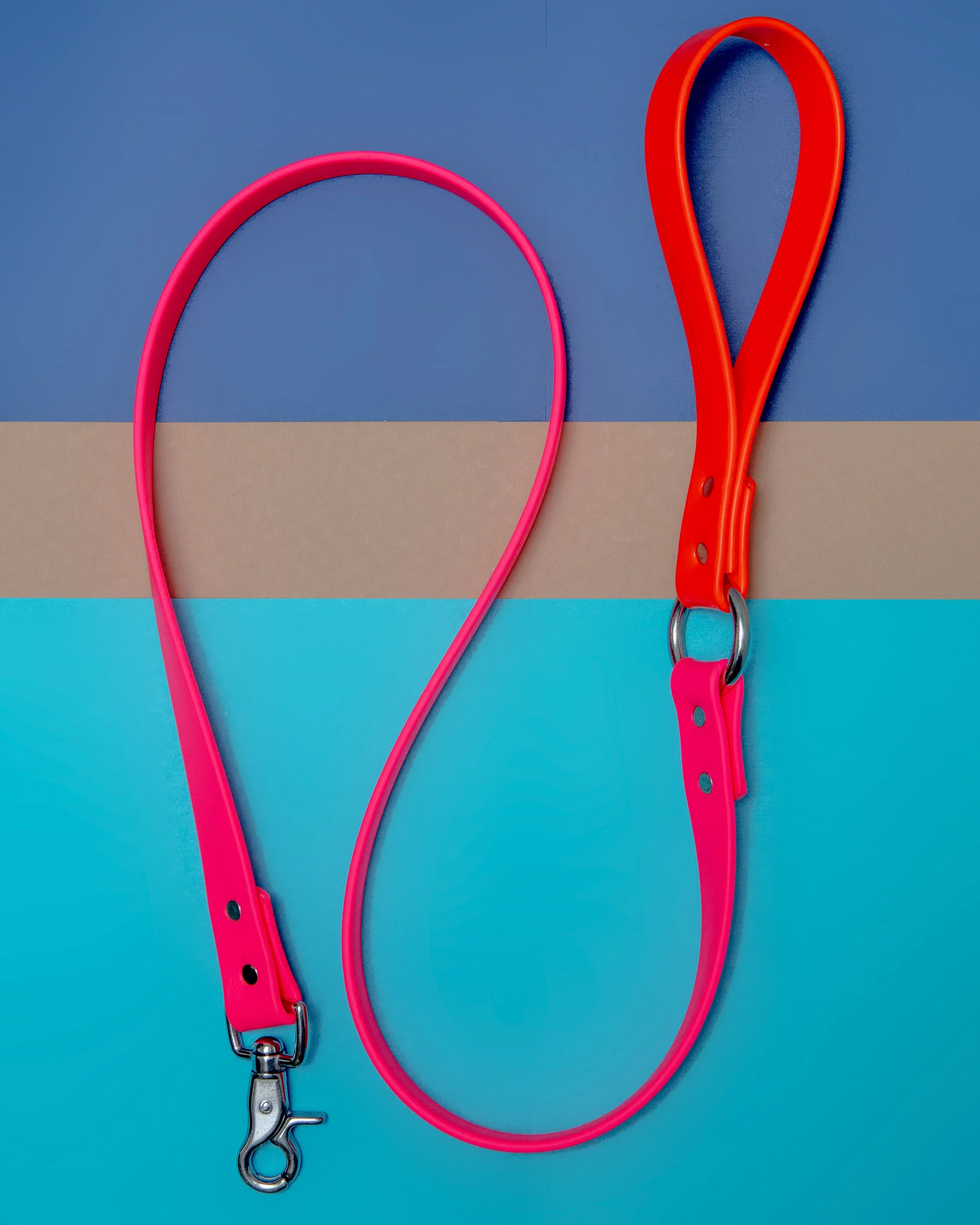 City Leash in Neon Pink & Neon Orange (4 or 6 Foot) (Made in the USA) - Image 4