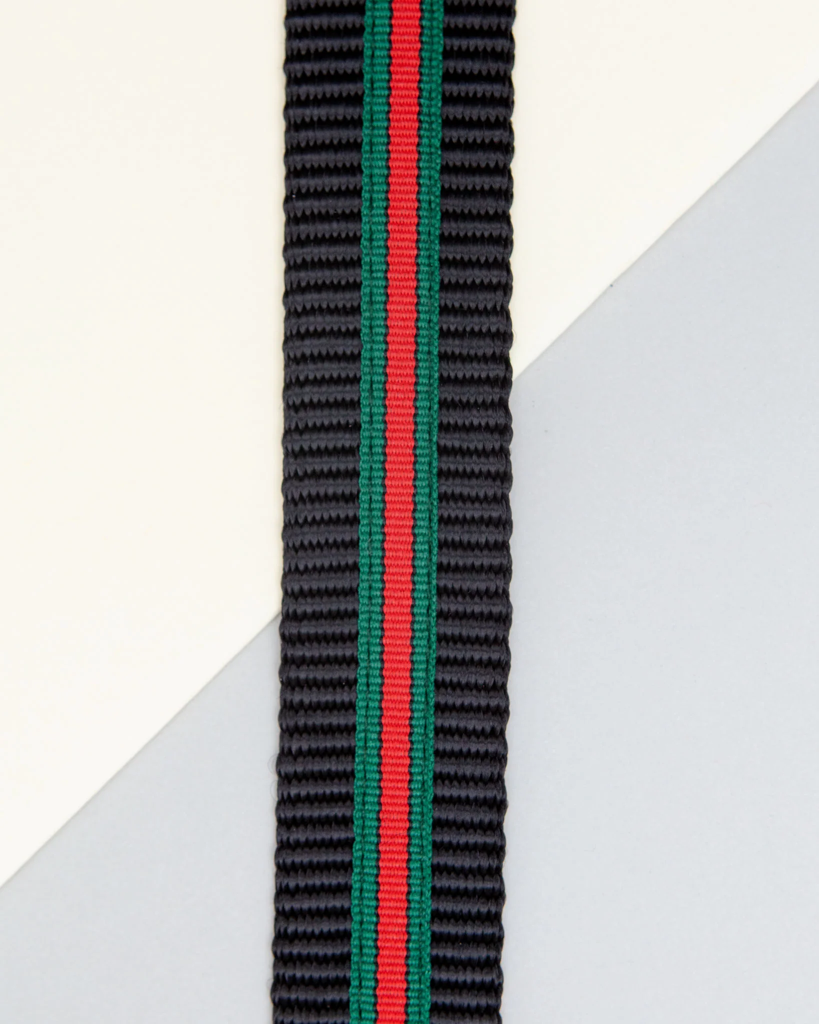 Luxe Green & Red Stripe Dog Leash (Made in NYC) - Image 3