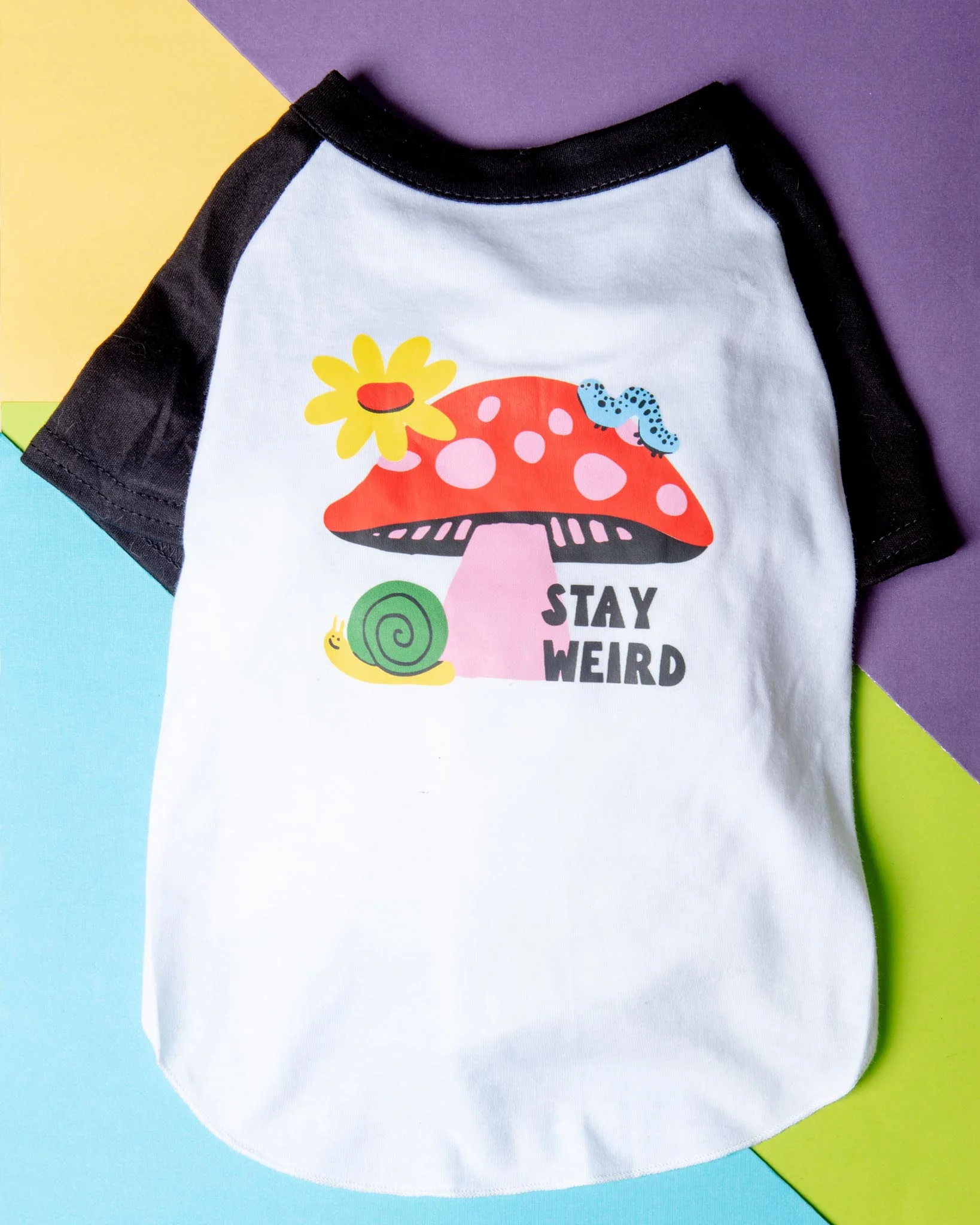 *Stay Weird* Graphic Dog T-Shirt