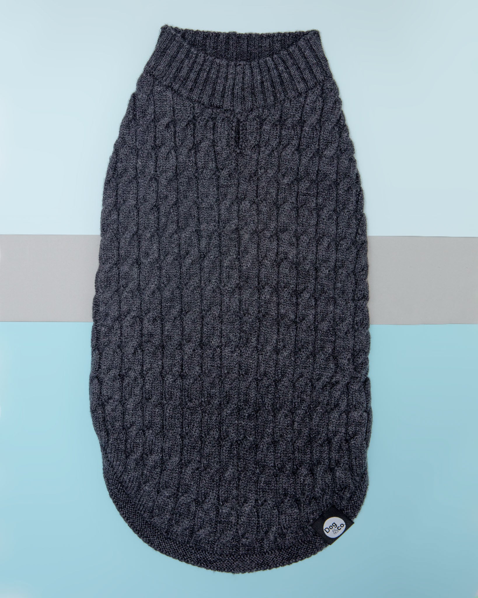 The Uptown Cable Knit Sweater in City Slush Grey Merino Wool (Made in NYC) (FINAL SALE) - Image 4