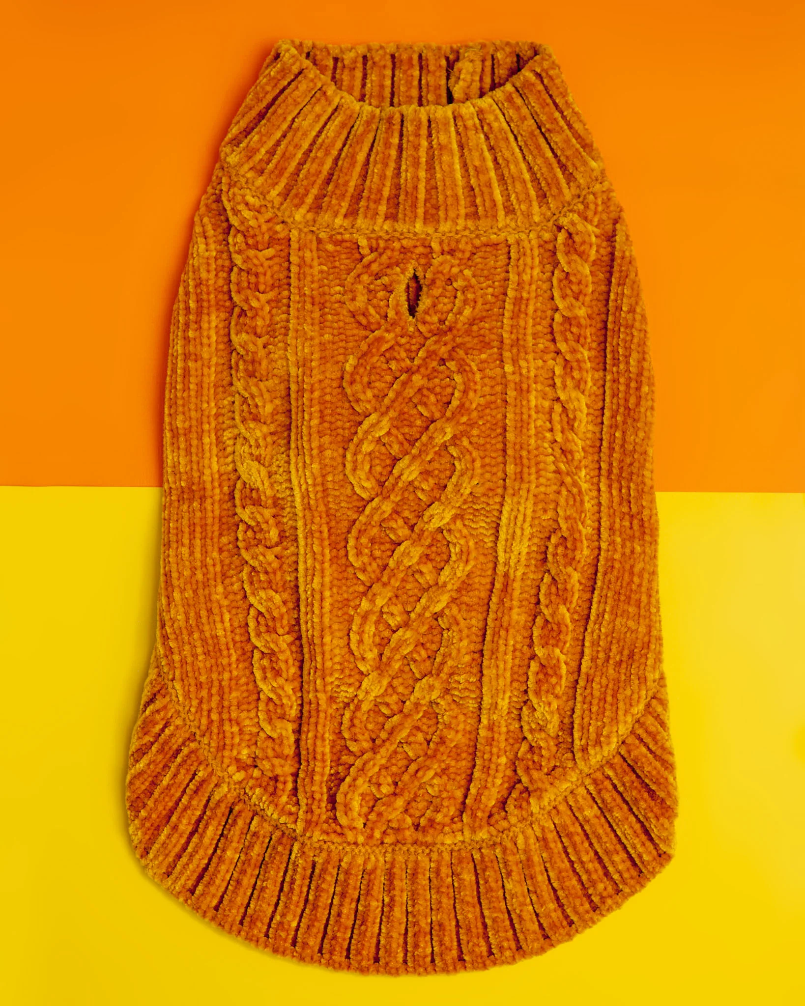 Cozy Chenille Dog Sweater in Mustard (FINAL SALE)