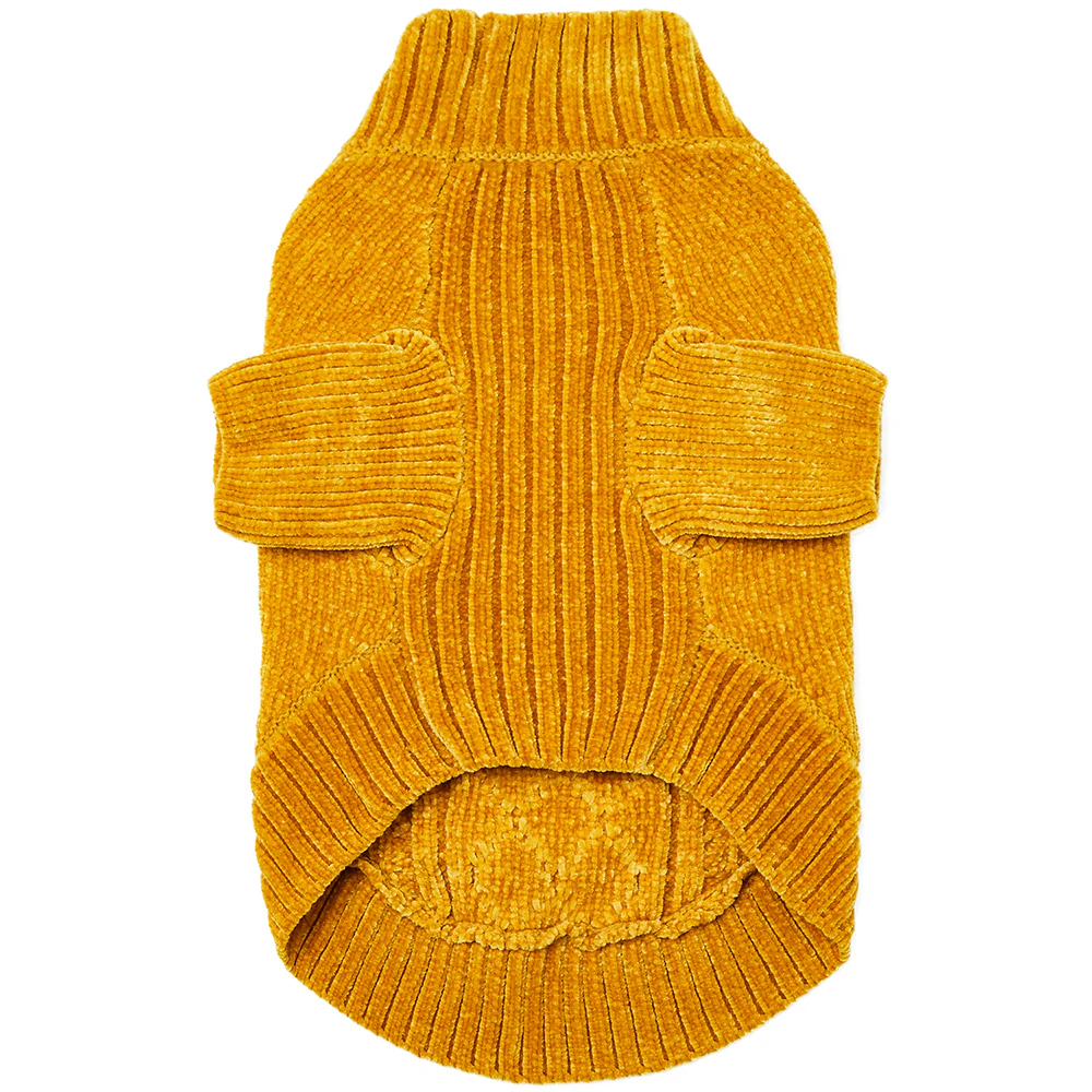 Cozy Chenille Dog Sweater in Mustard (FINAL SALE) - Image 5
