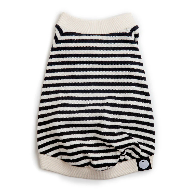 DOG & CO. | Cheeky Stripe Pullover in Black & White - Image 2