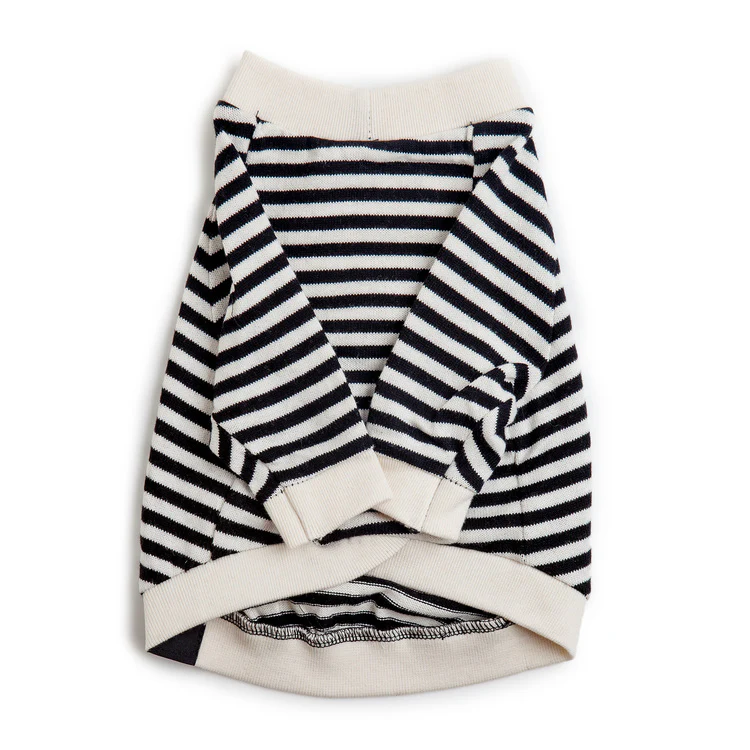 DOG & CO. | Cheeky Stripe Pullover in Black & White - Image 3