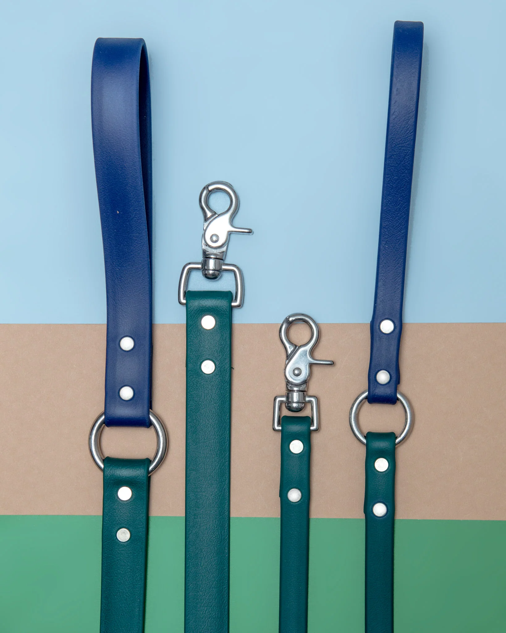 City Leash in Hunter Green & Navy (4 or 6 Foot) (Made in the USA) - Image 10