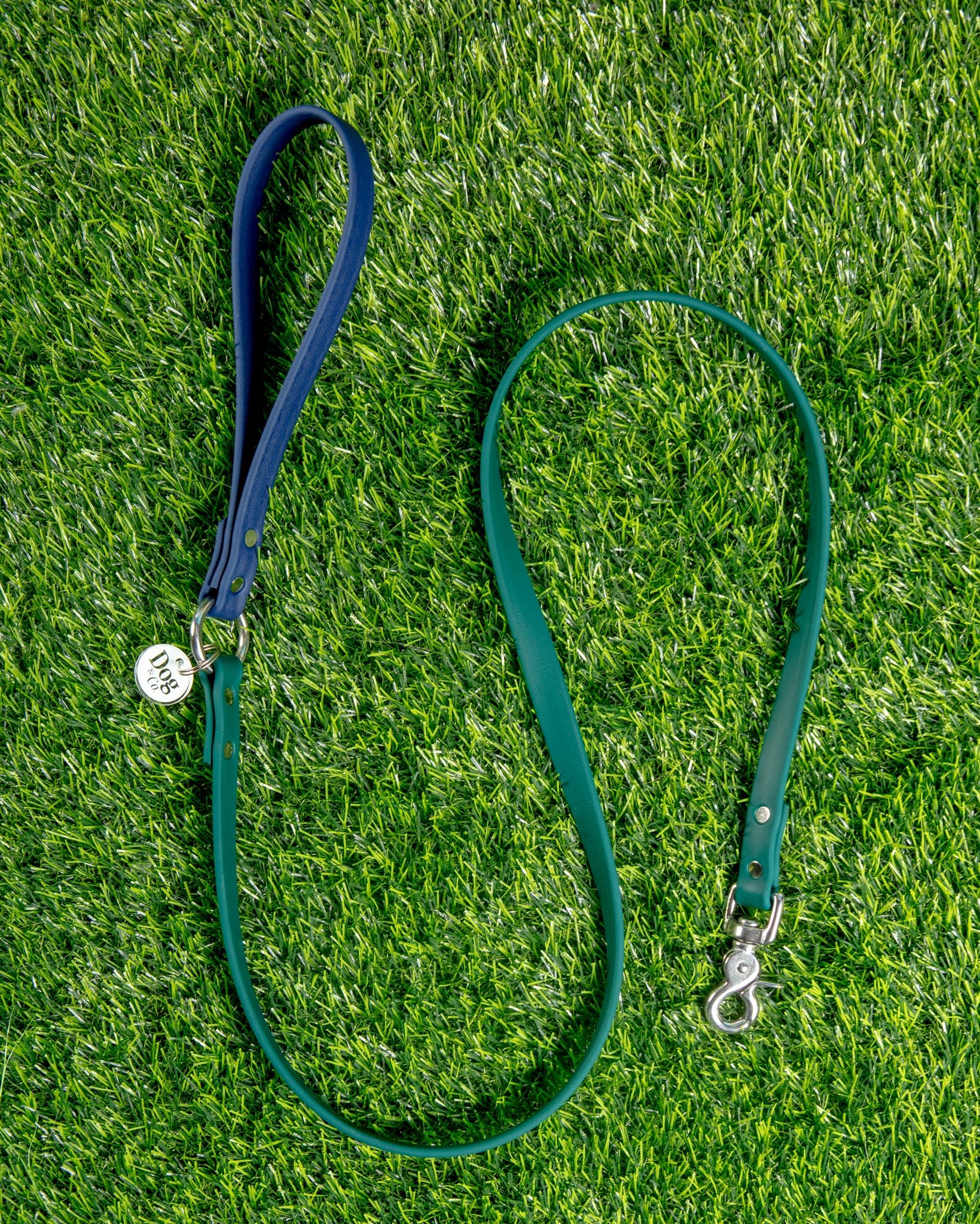 City Leash in Hunter Green & Navy (4 or 6 Foot) (Made in the USA) - Image 3