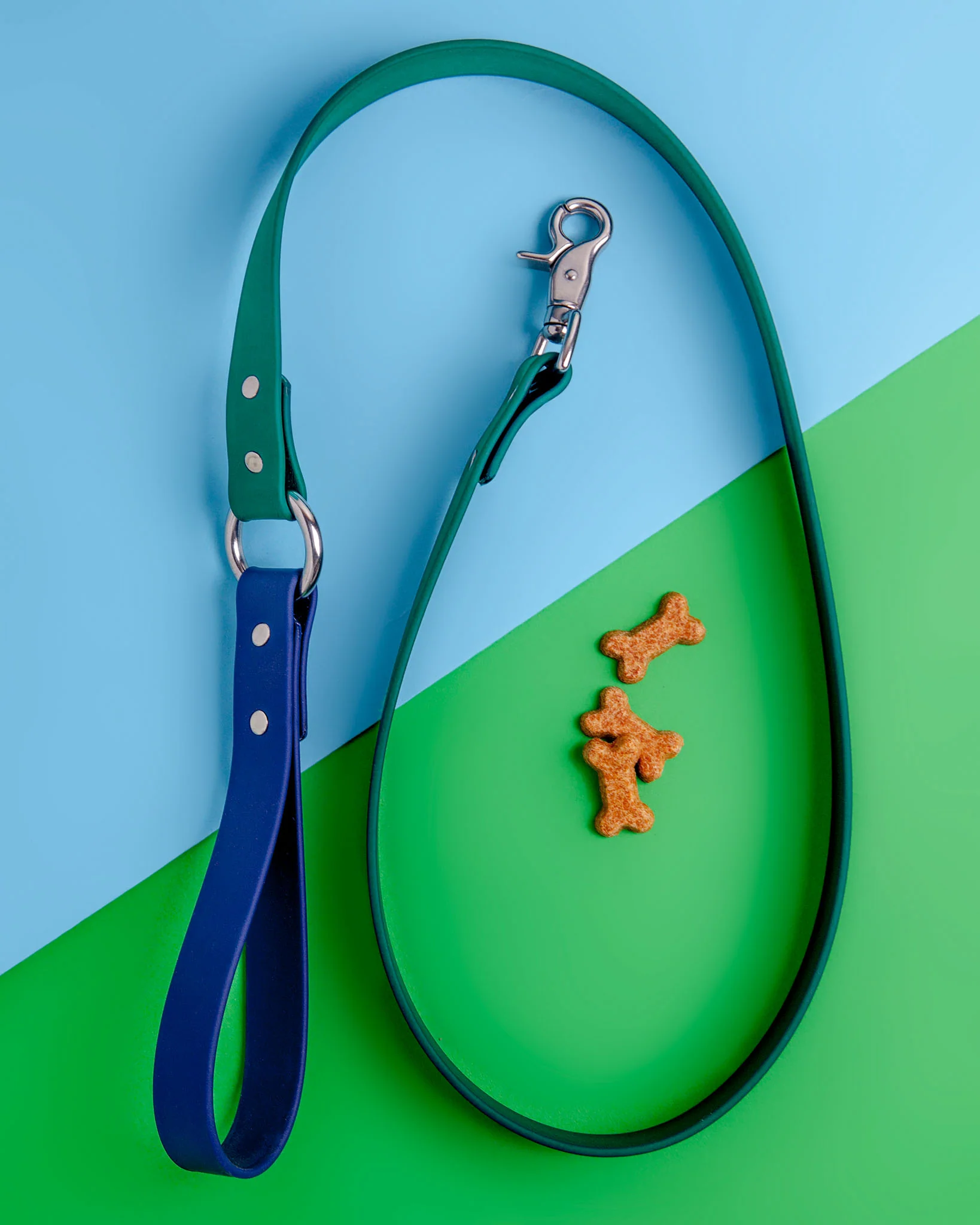 City Leash in Hunter Green & Navy (4 or 6 Foot) (Made in the USA) - Image 9