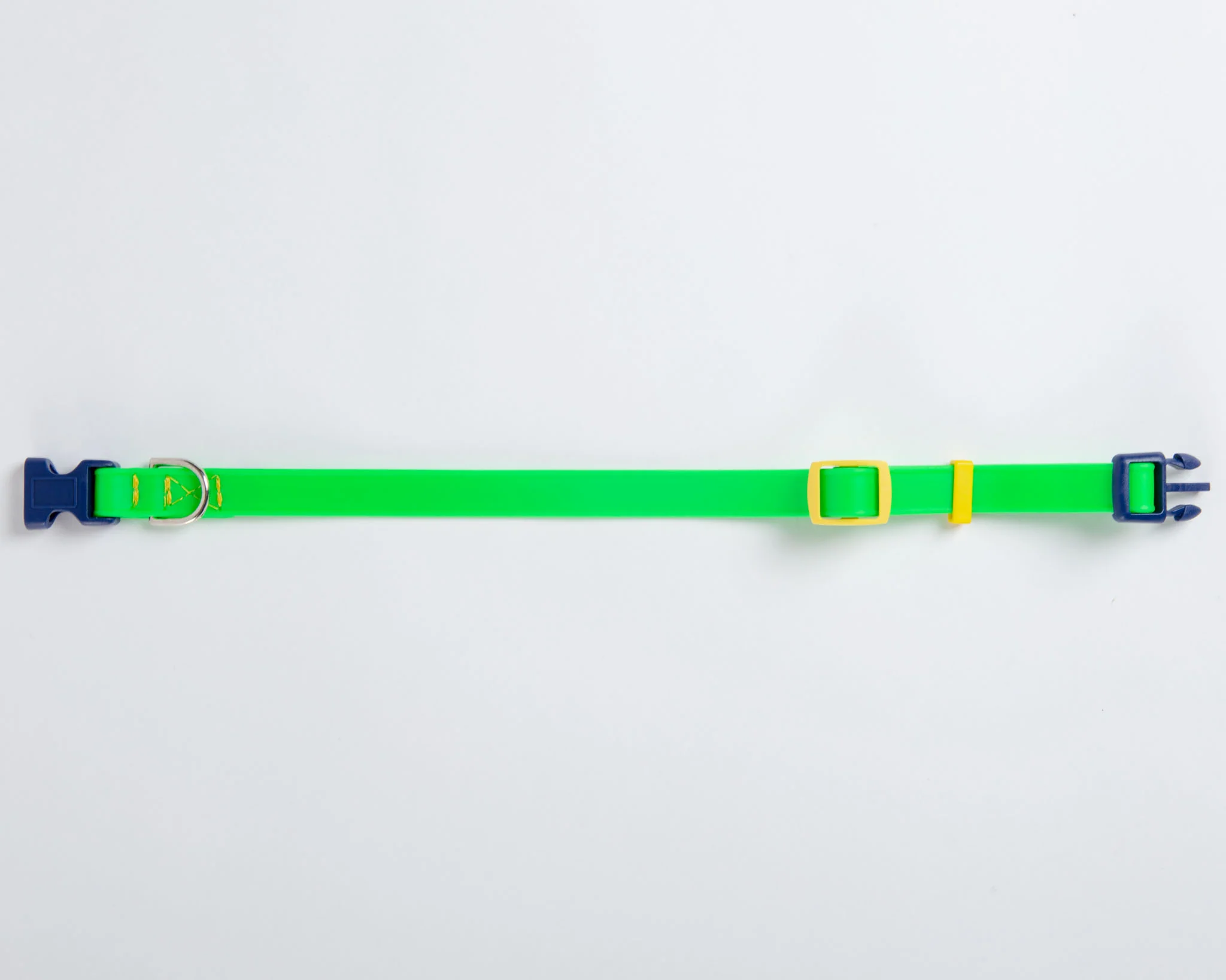 A Walk in the Park Dog Collar in Neon Green (Made in the USA) - Image 5