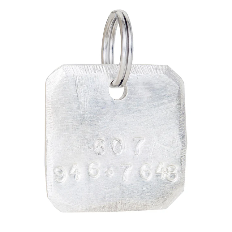 DOG & CO. | Square Dog Tag in Silver (custom) - Image 2