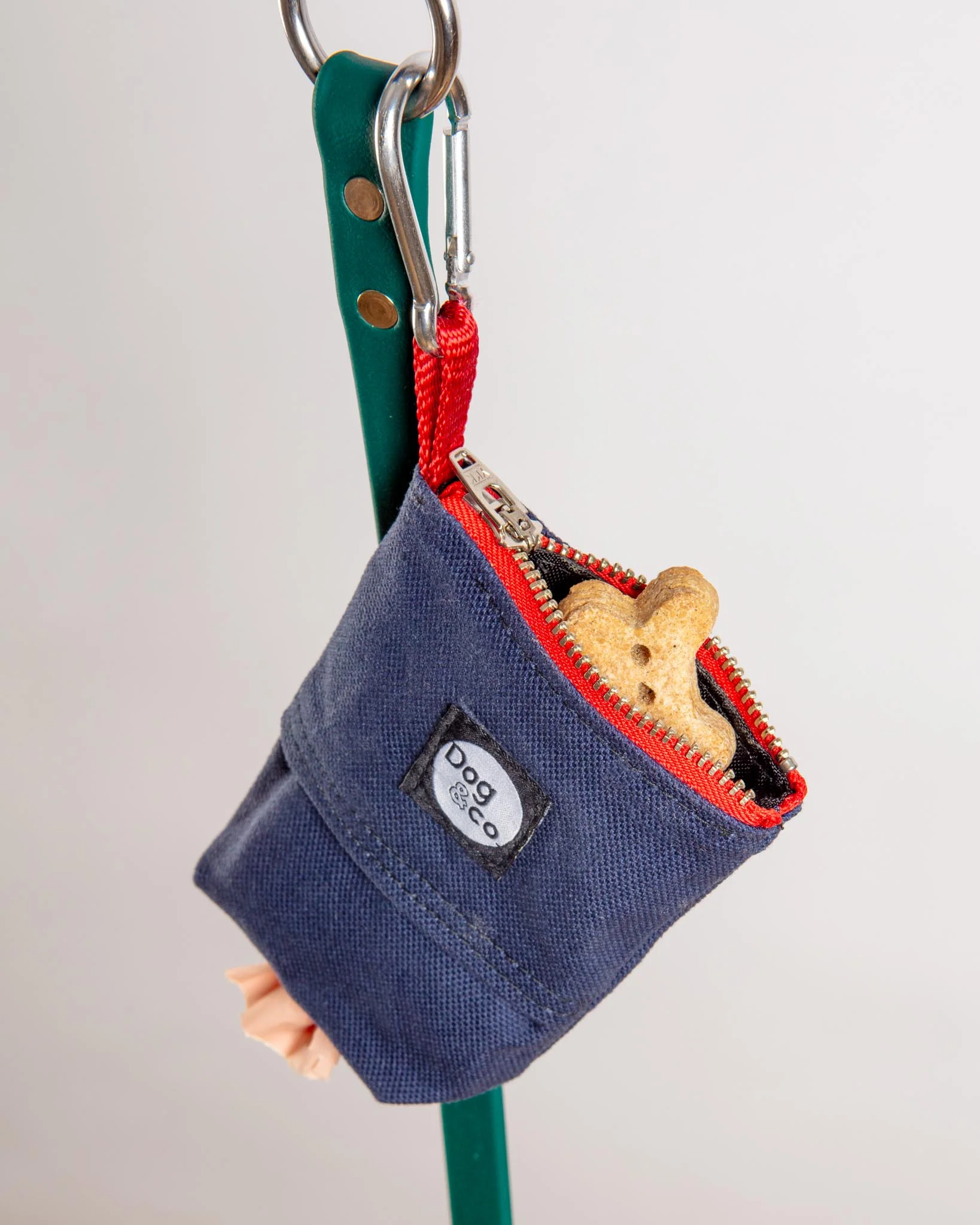 Good Girl Bag Treat + Poop Bag Holder in Navy Canvas (Made in NYC) - Image 4