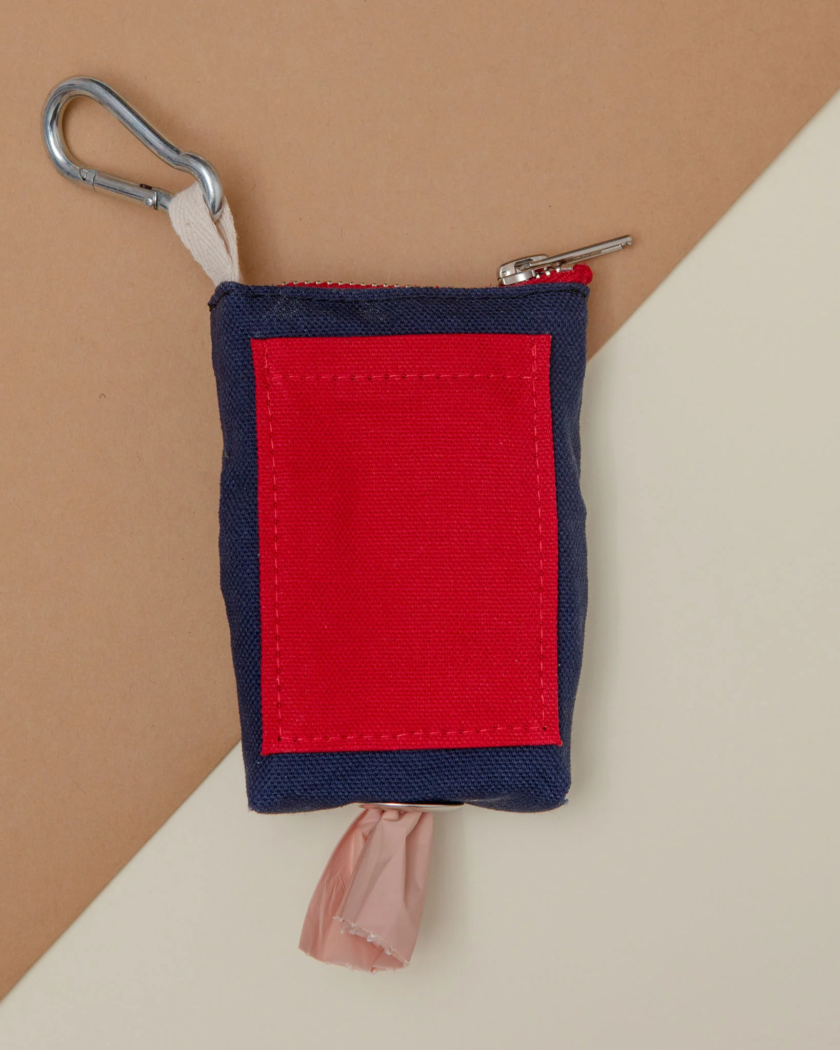 Good Girl Bag Treat + Poop Bag Holder in Navy Canvas (Made in NYC) - Image 6