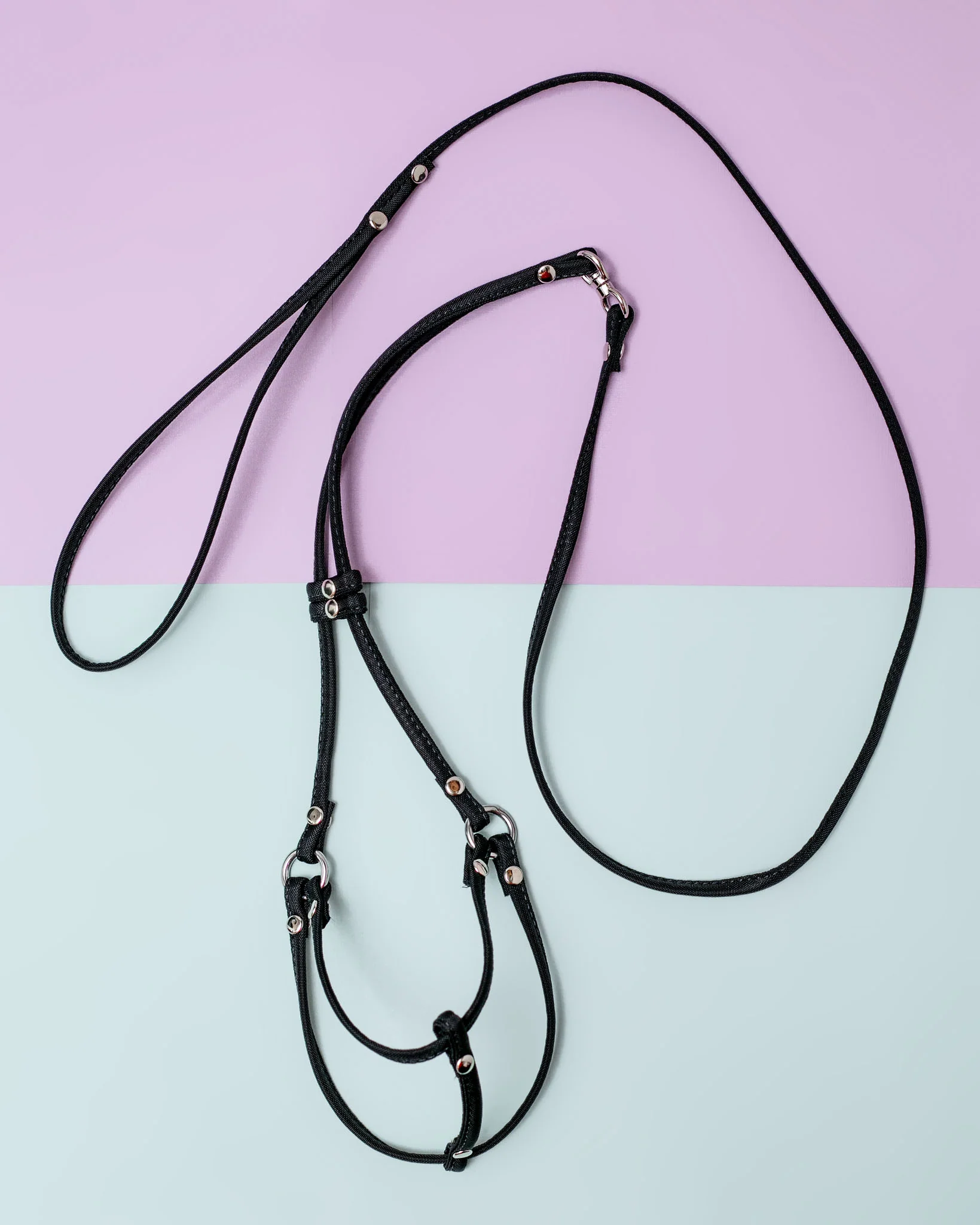 Nylon Step-In Adjustable Dog Harness in Black (Made in the USA) - Image 3