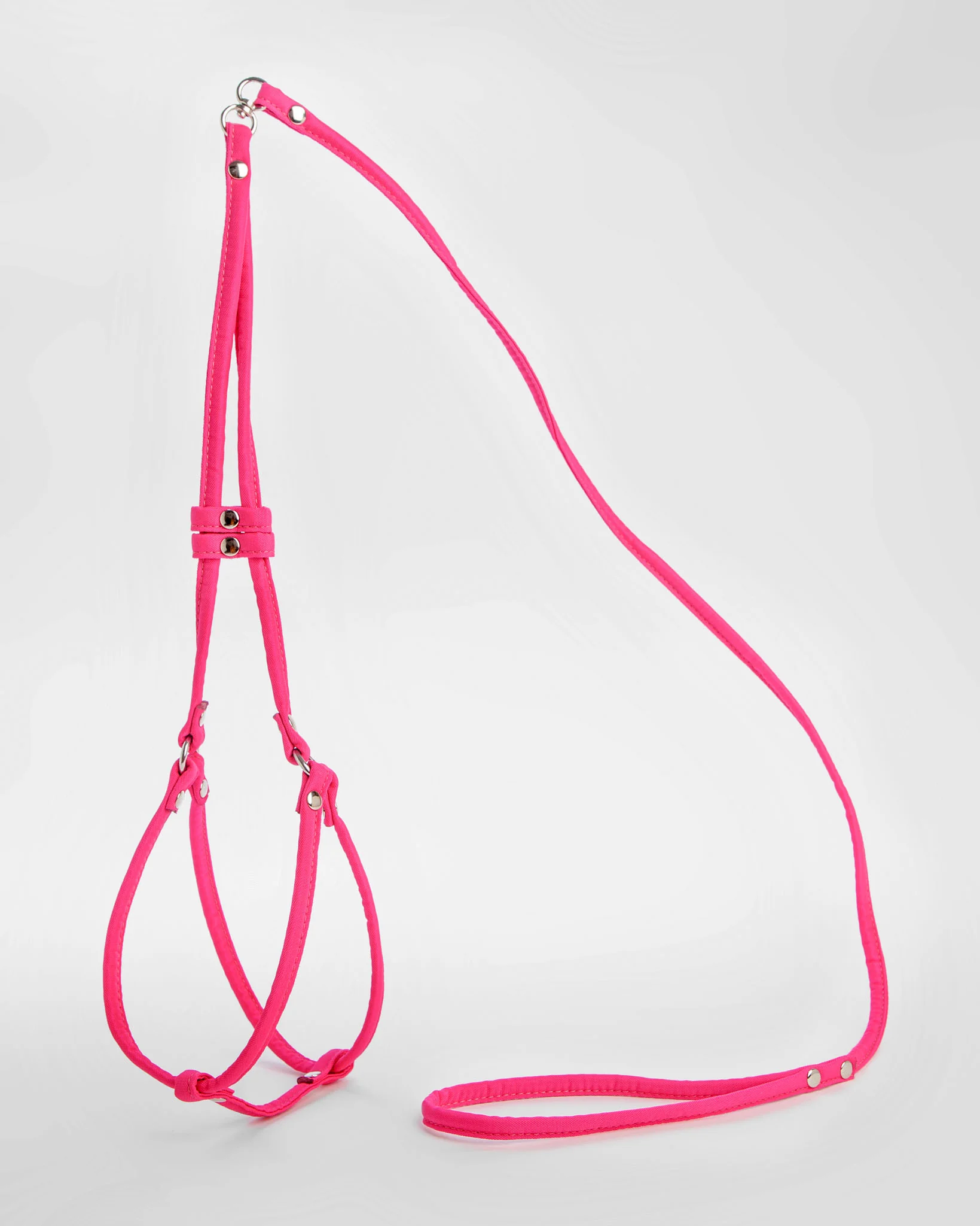Step-In Adjustable Dog Harness in Neon Pink (Made in the USA) - Image 3