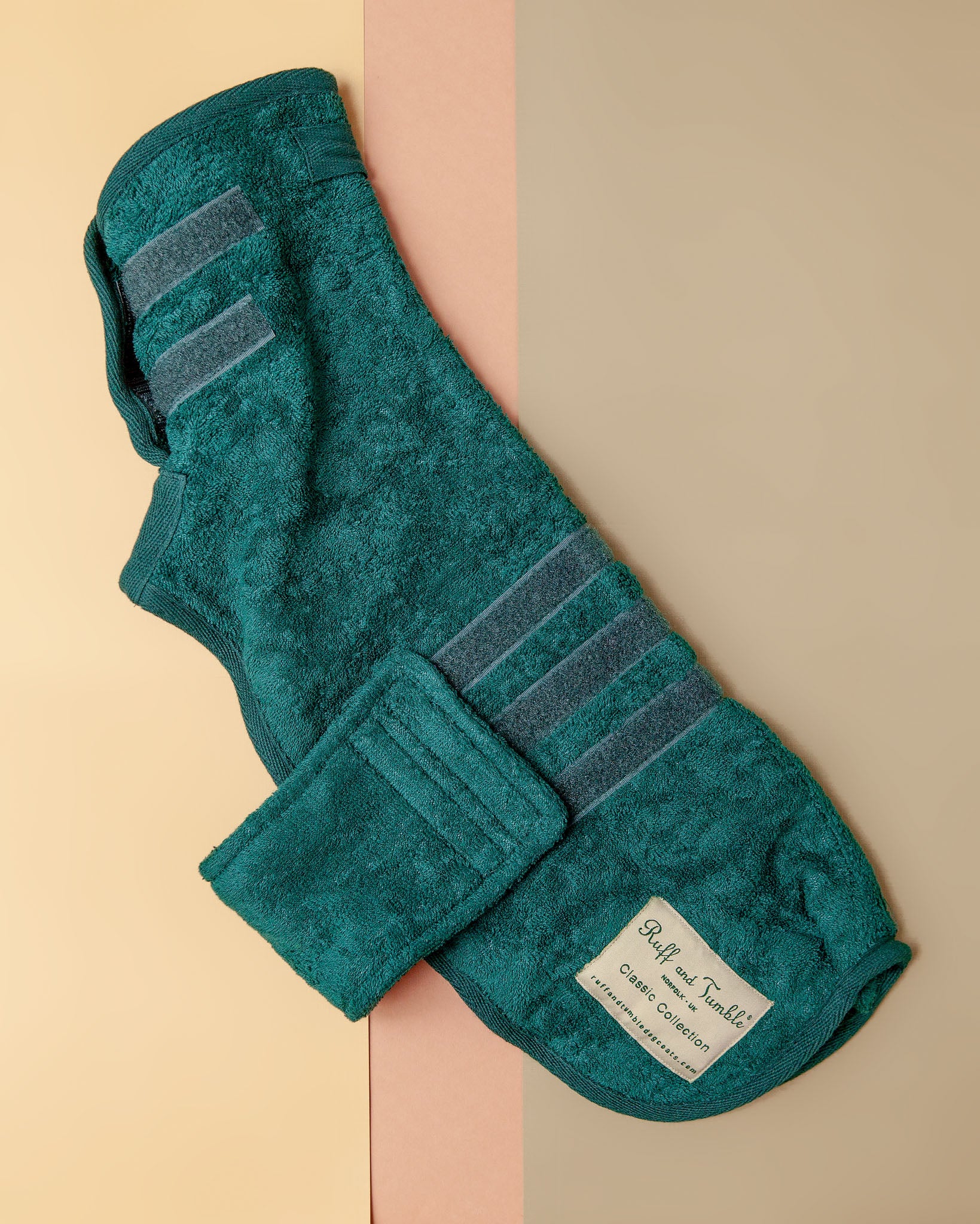 Dog Drying Coat in Bottle Green (Made in the UK) (CLEARANCE) - Image 4