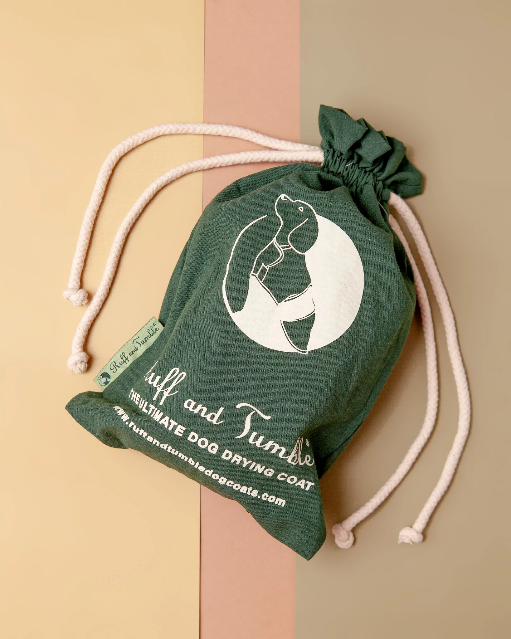 Dog Drying Coat in Bottle Green (Made in the UK) (CLEARANCE) - Image 5