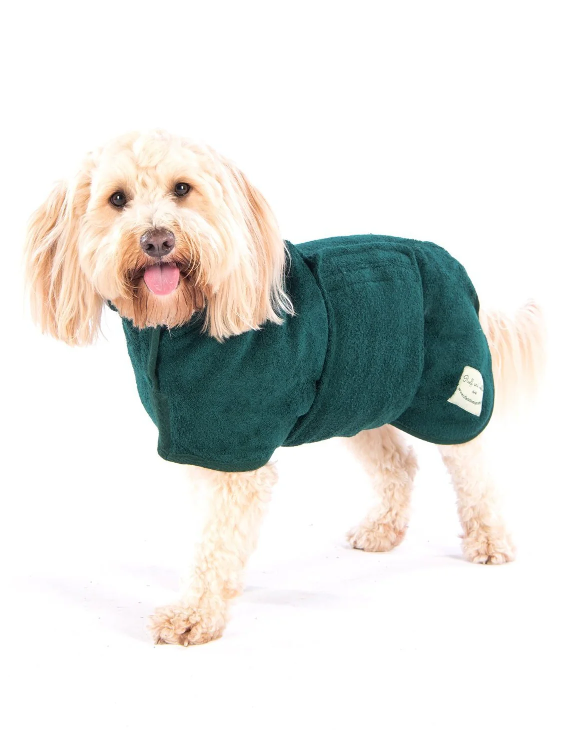 Dog Drying Coat in Bottle Green (Made in the UK) (CLEARANCE) - Image 7