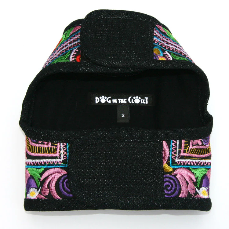 DOG IN THE CLOSET | Venice Frayed Denim Harness Vest - Image 2