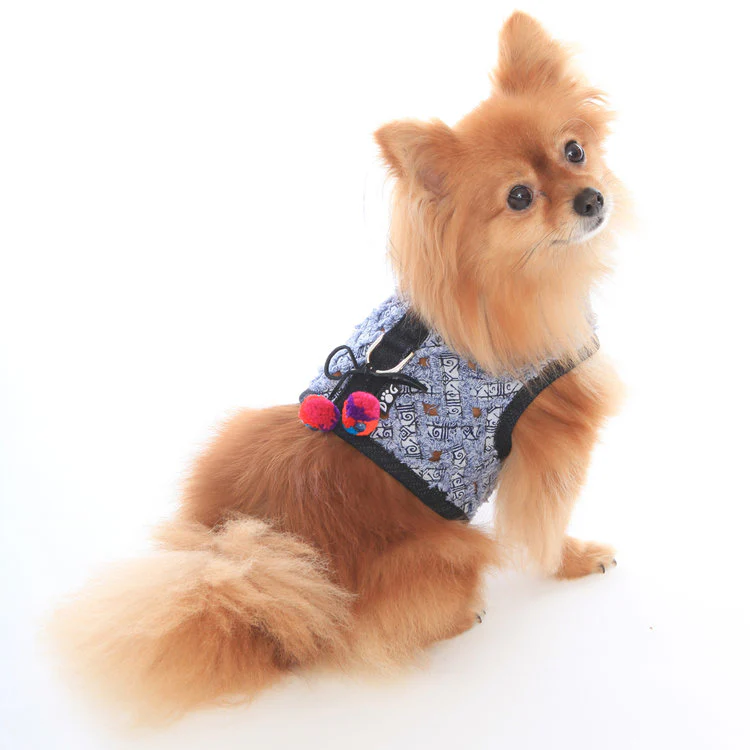 DOG IN THE CLOSET | Venice Frayed Denim Harness Vest - Image 5