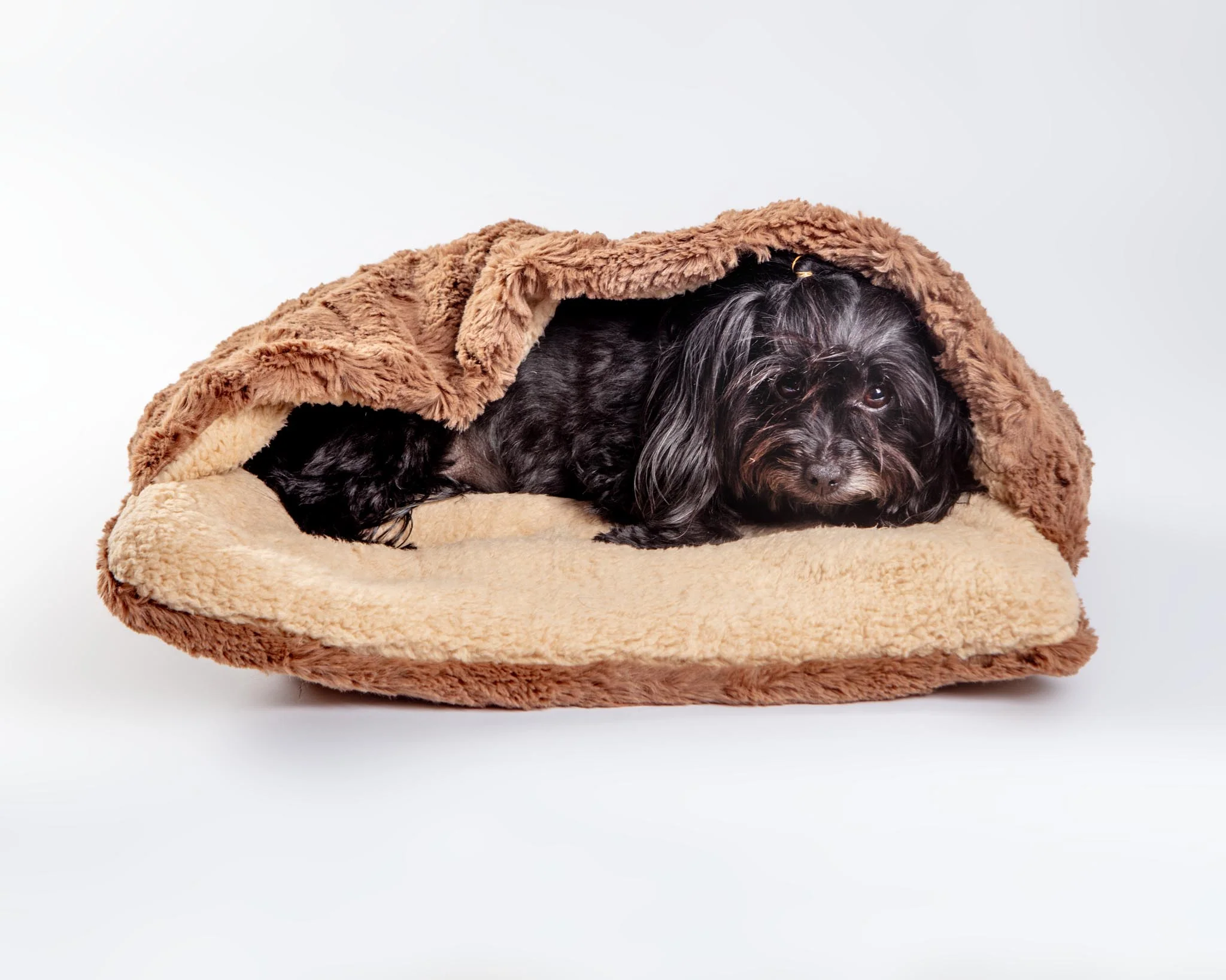 Mushy Pocket Bed in Mocha Faux Fur & Sherpa (FINAL SALE) - Image 4