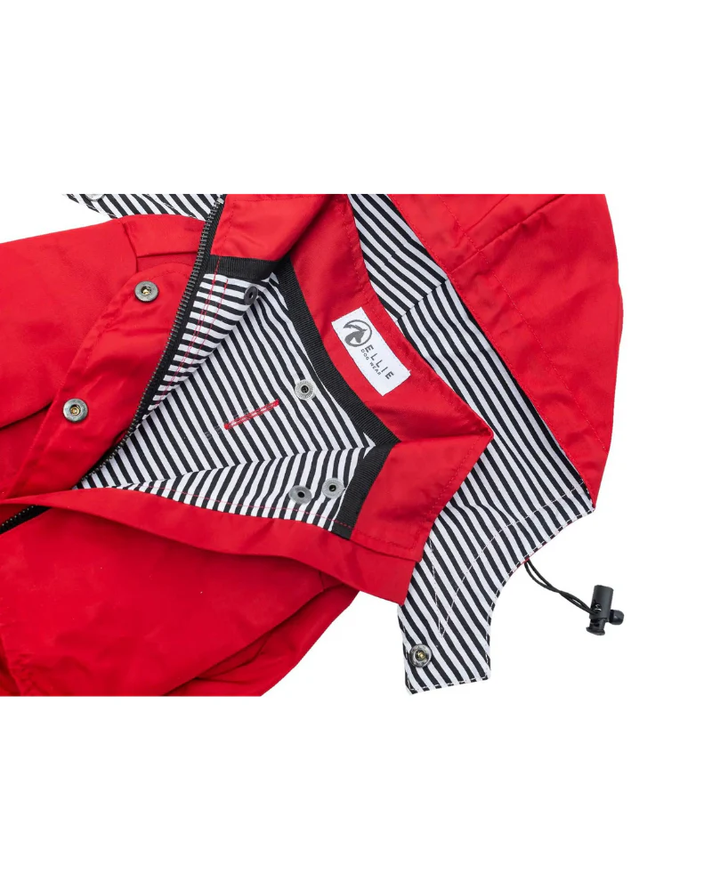 Rainy Day Dog Raincoat in Red - Image 4