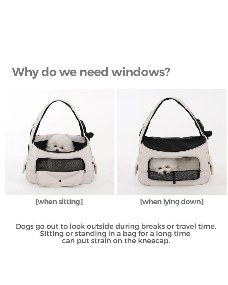 Crossbody Sling Dog Carrier Bag in Black, Beige or Olive (Airline Approved) - Image 20