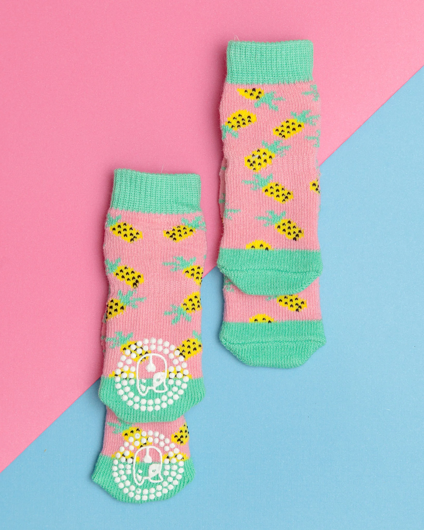 Non-Skid Dog Socks in Pineapple (FINAL SALE) - Image 2