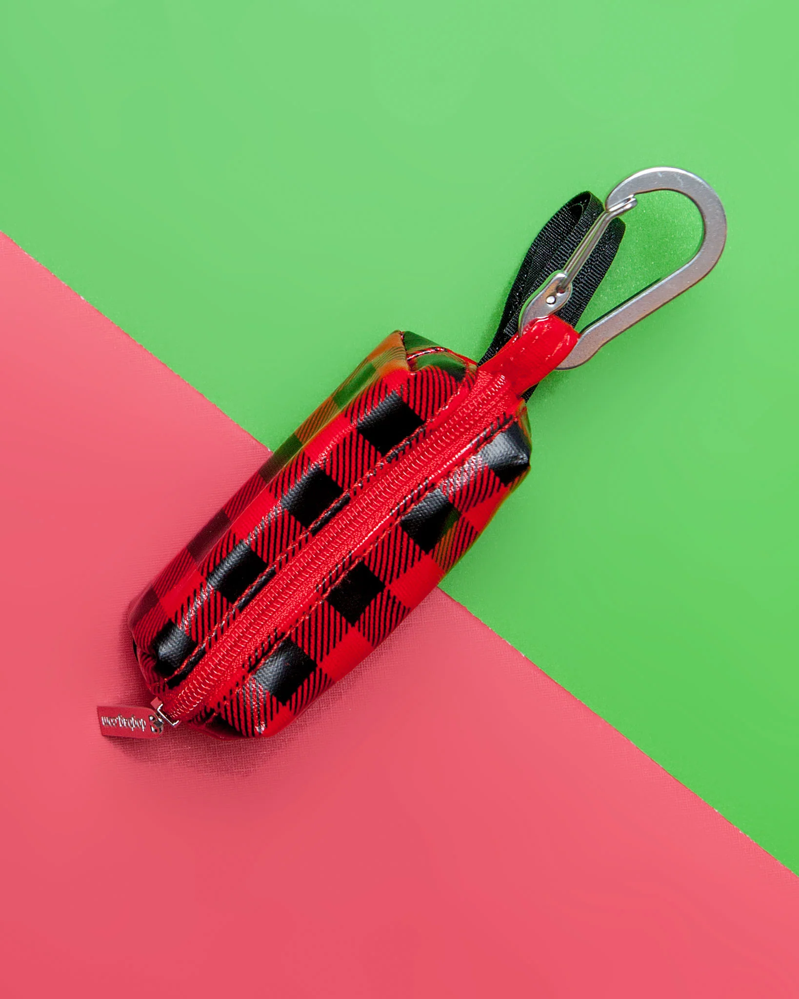 Red Buffalo Check Dog Waste Bag Dispenser - Image 2