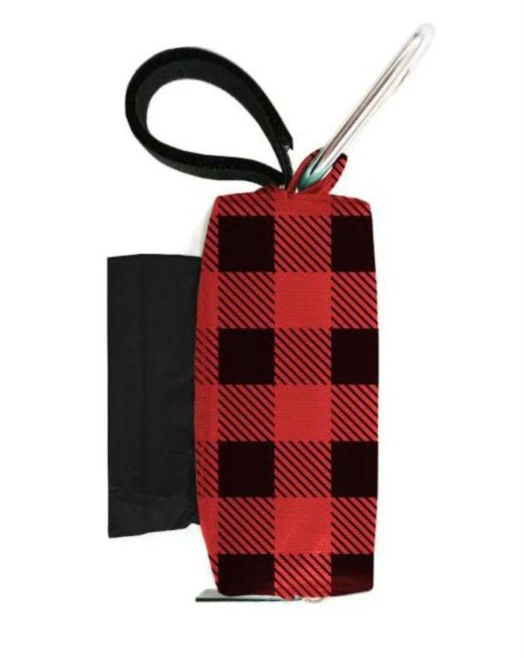 Red Buffalo Check Dog Waste Bag Dispenser - Image 3