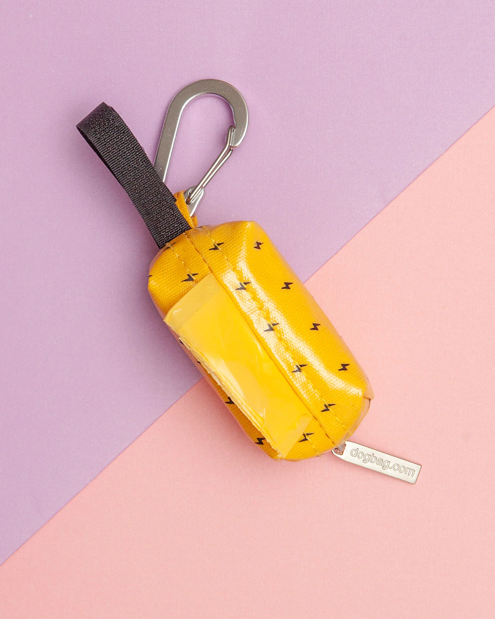 Yellow with Black Bolts Waste Bag Dispenser - Image 2