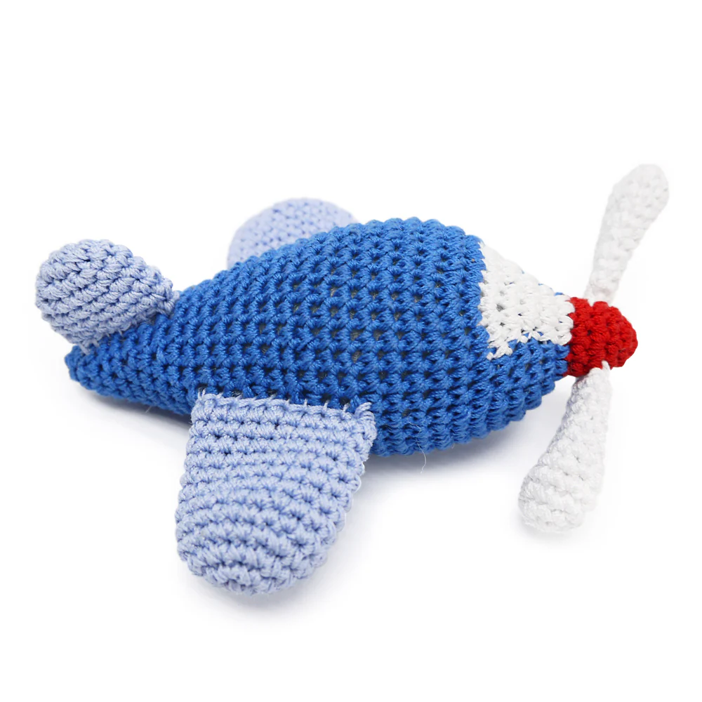 Airplane Squeaky Knit Dog Toy - Image 4