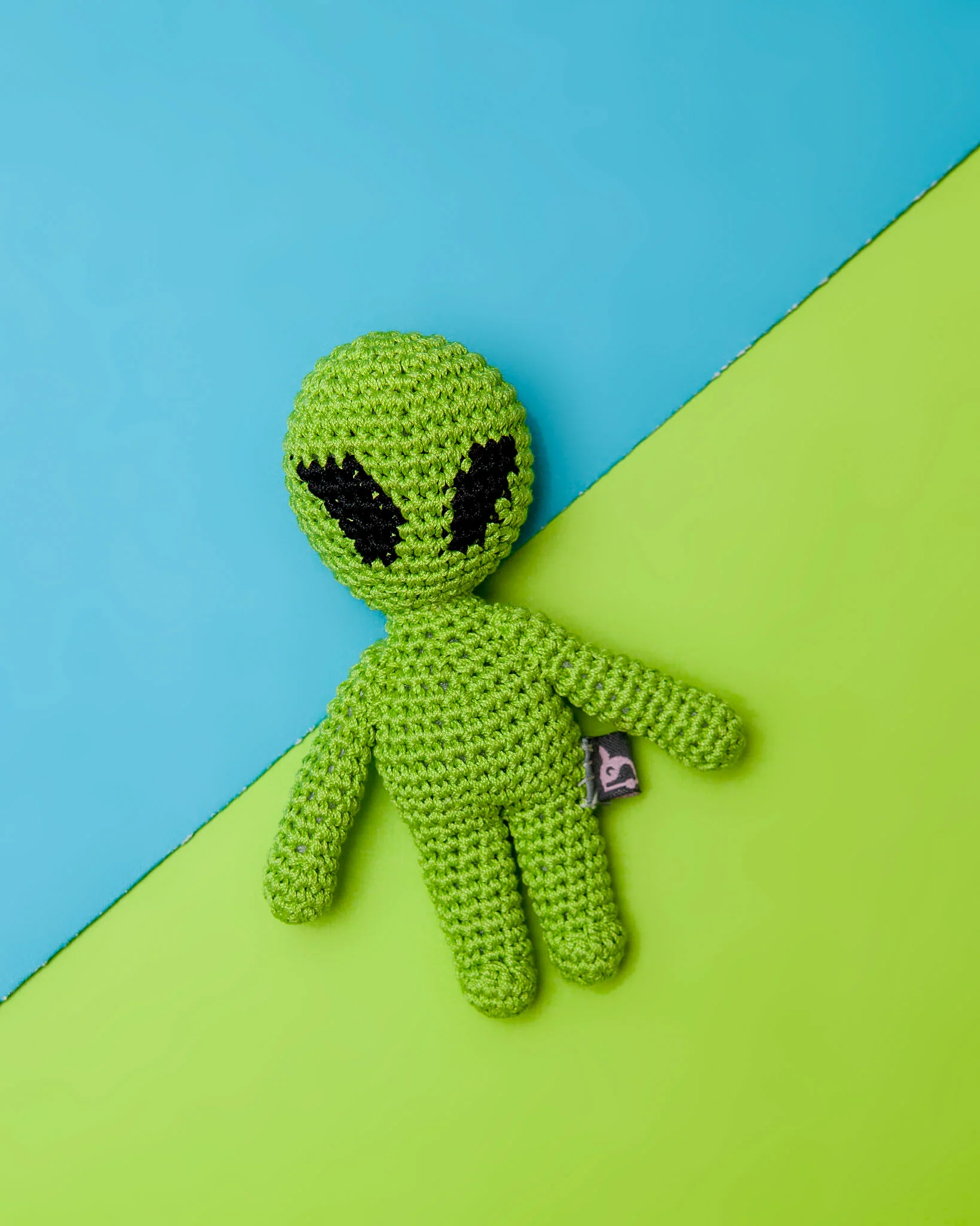 Alien Squeaky Knit Dog Toy