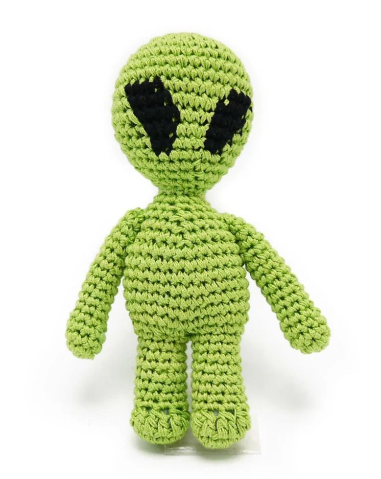 Alien Squeaky Knit Dog Toy - Image 2