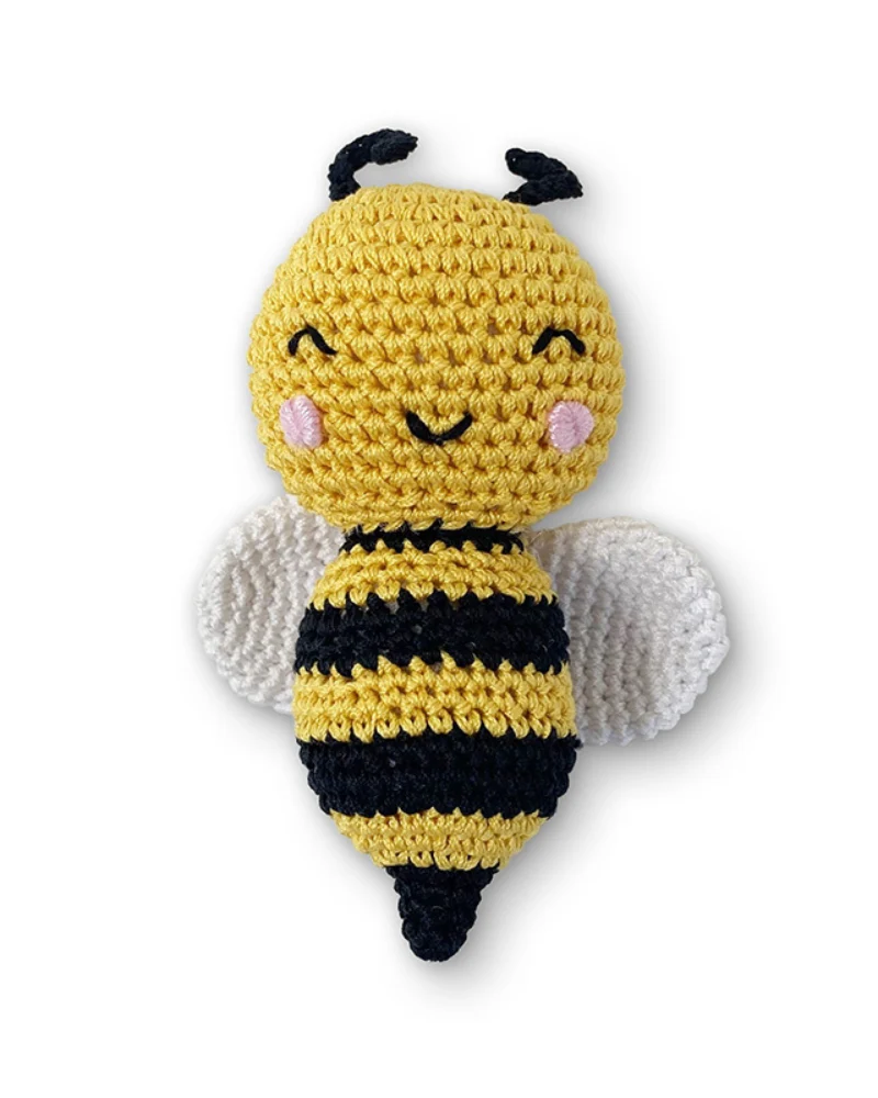 Baby Bumblebee Squeaky Knit Dog Toy - Image 3