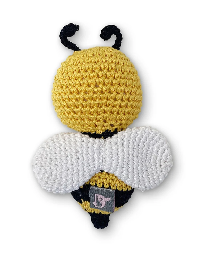 Baby Bumblebee Squeaky Knit Dog Toy - Image 4