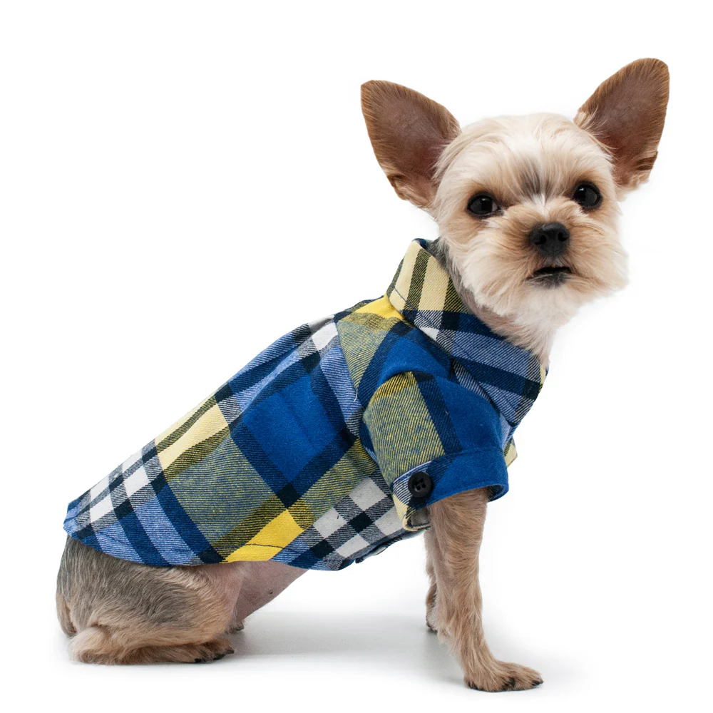 DOGO | Blue Flannel Button Down Shirt - Image 3
