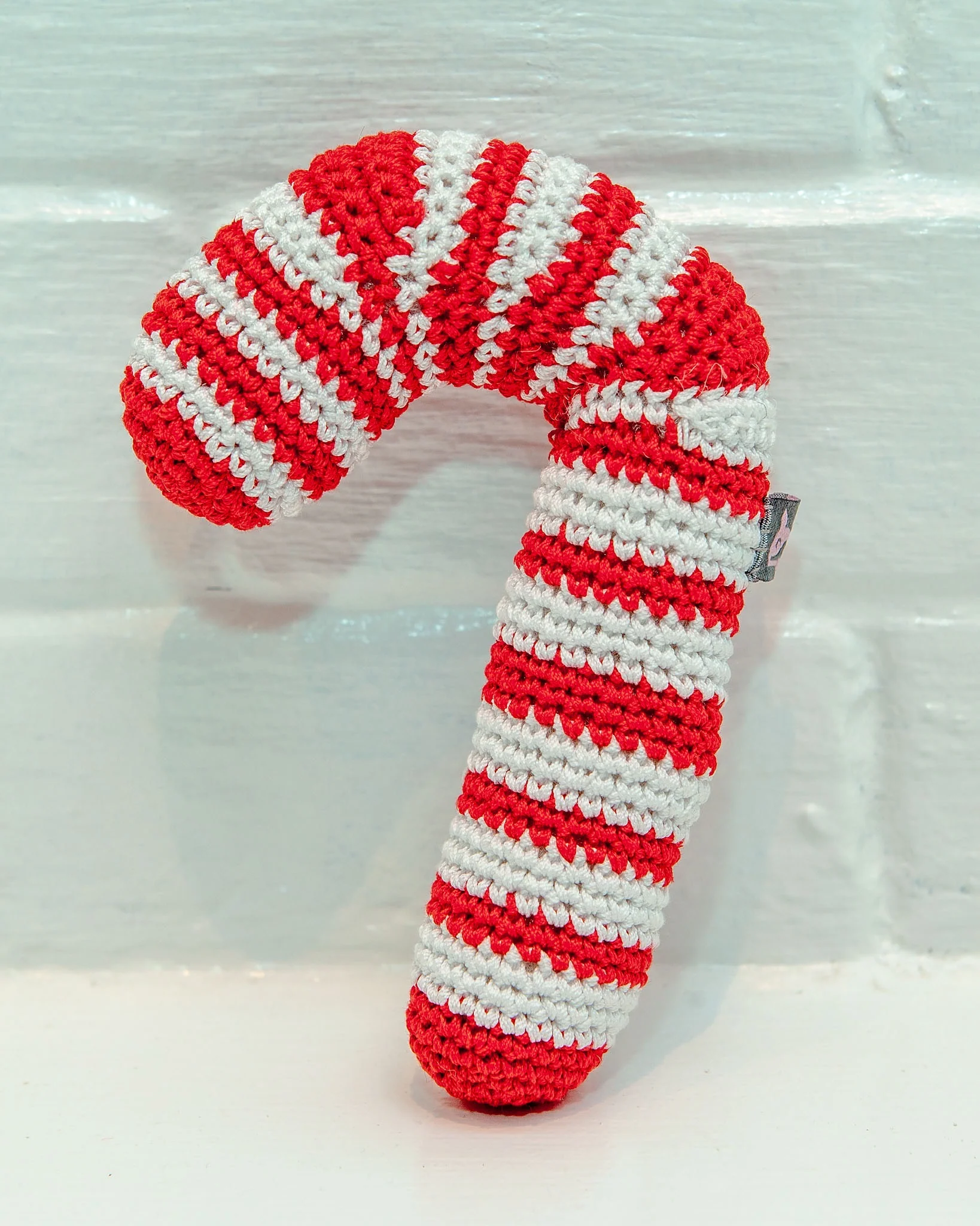 Candy Cane Organic Knit Dog Toy - Image 2