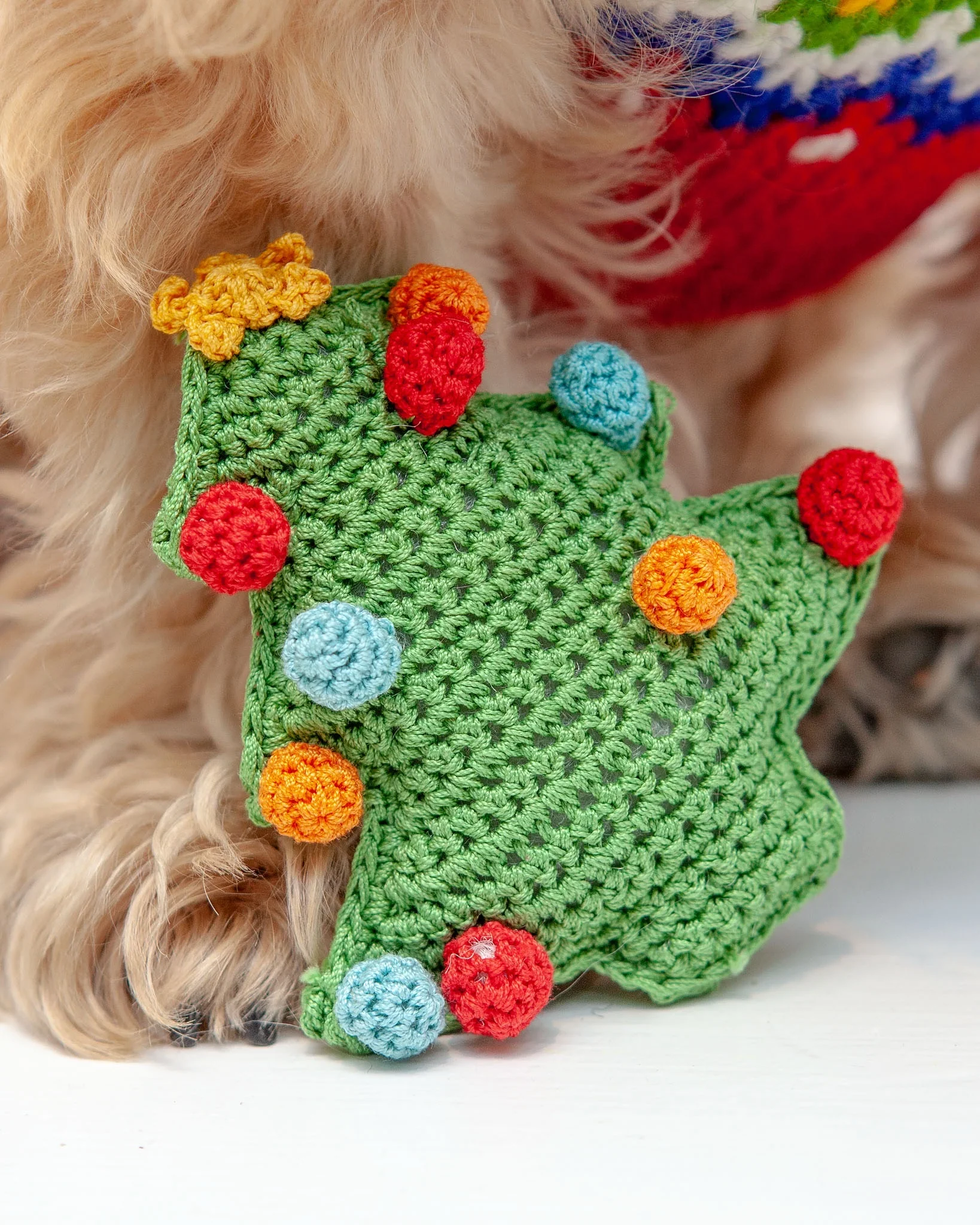 Christmas Tree Organic Knit Dog Toy - Image 2