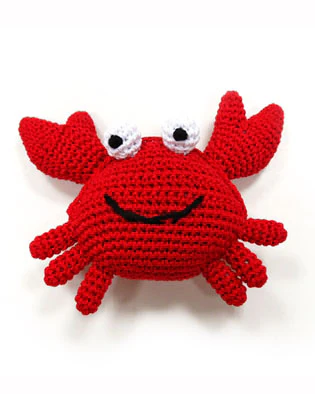 Crab Squeaky Knit Dog Toy - Image 2