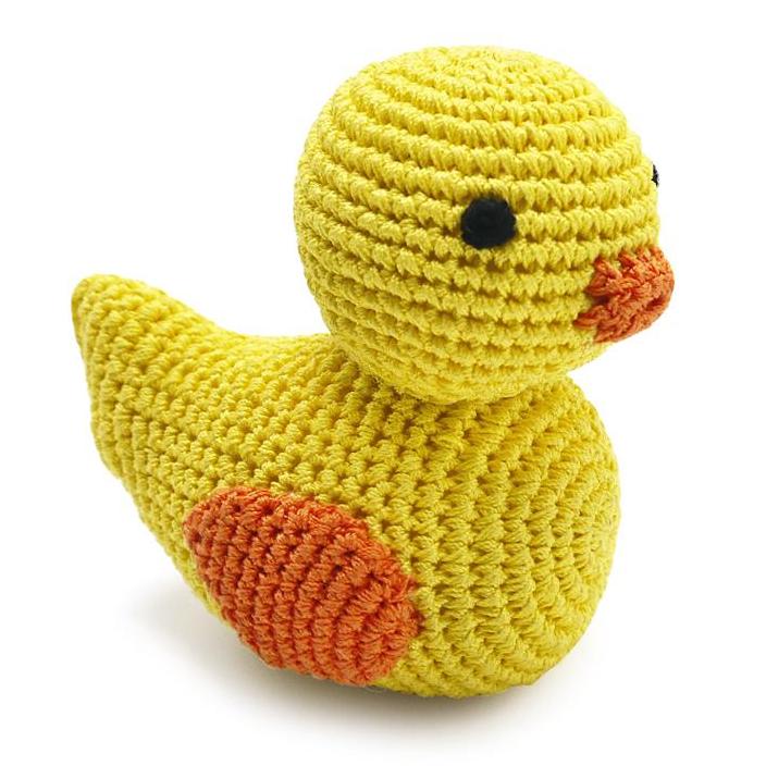 Duck Squeaky Knit Dog Toy - Image 3