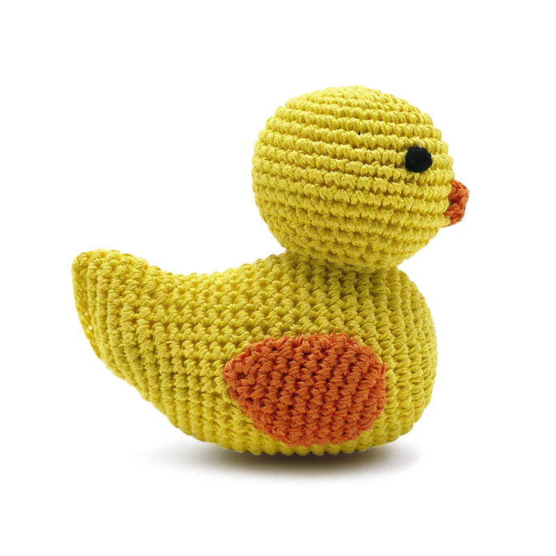 Duck Squeaky Knit Dog Toy - Image 4
