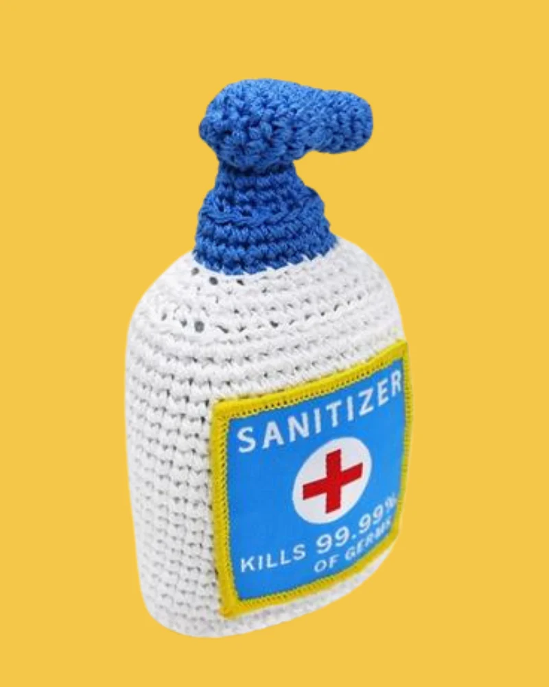 Hand Sanitizer Organic Knit Dog Toy (FINAL SALE) - Image 2