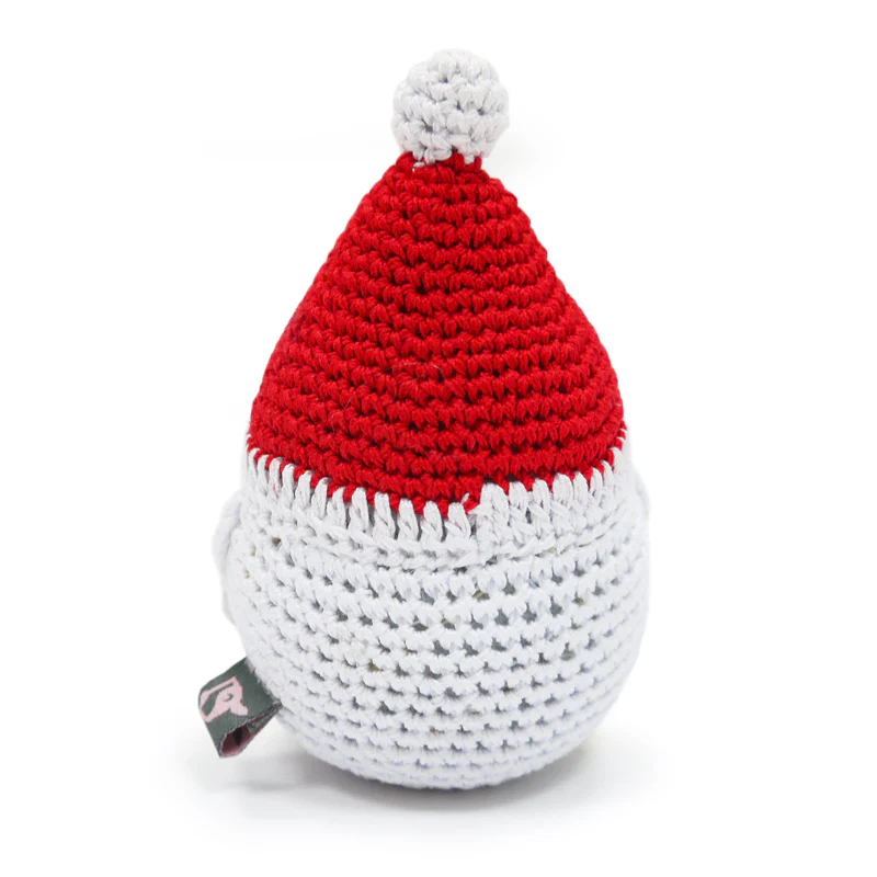 Santa Knit Crochet Squeaky Toy - Image 3