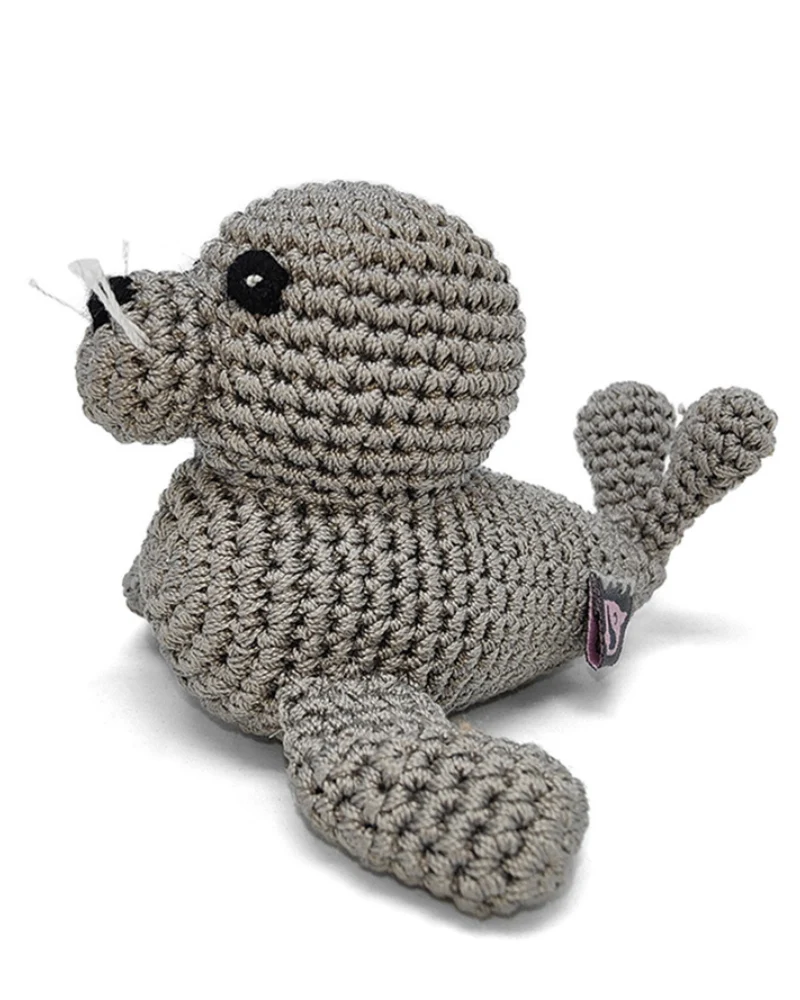 Sweet Seal Squeaky Knit Dog Toy - Image 2