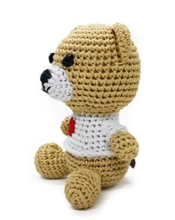 Teddy Bear Organic Knit Dog Toy - Image 3