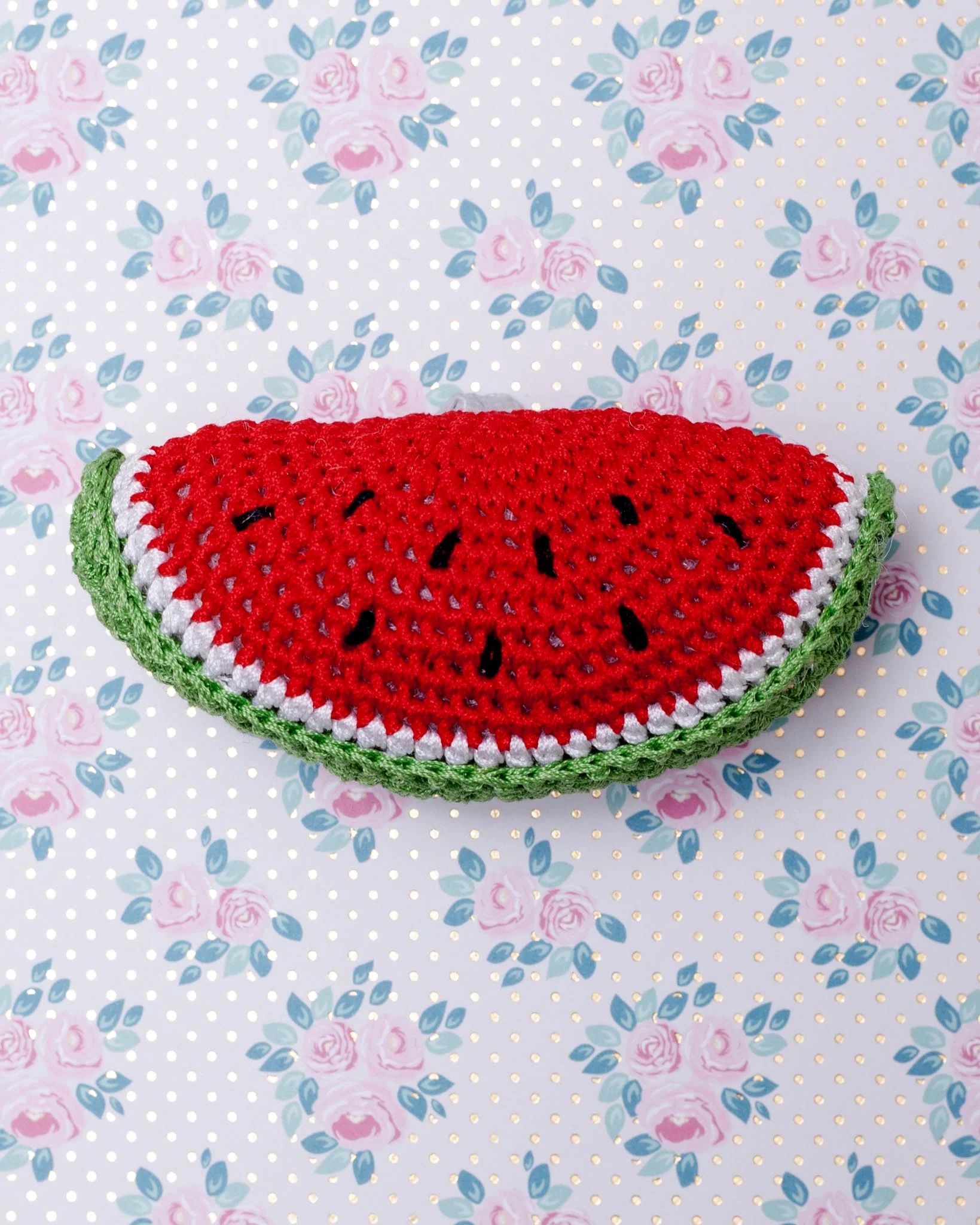 Watermelon Slice Knit Squeaky Toy - Image 3