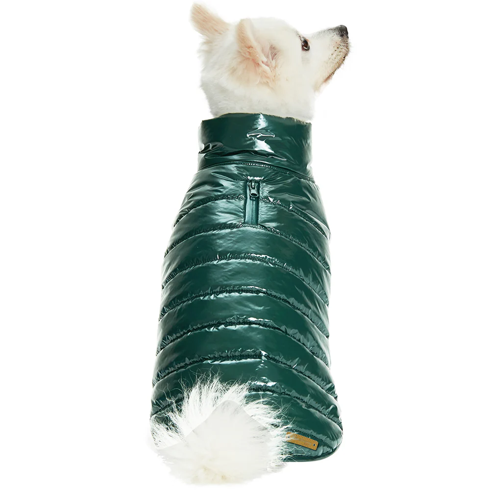All Weather Quilted Puffer Jacket in Hunter Green (FINAL SALE) - Image 4